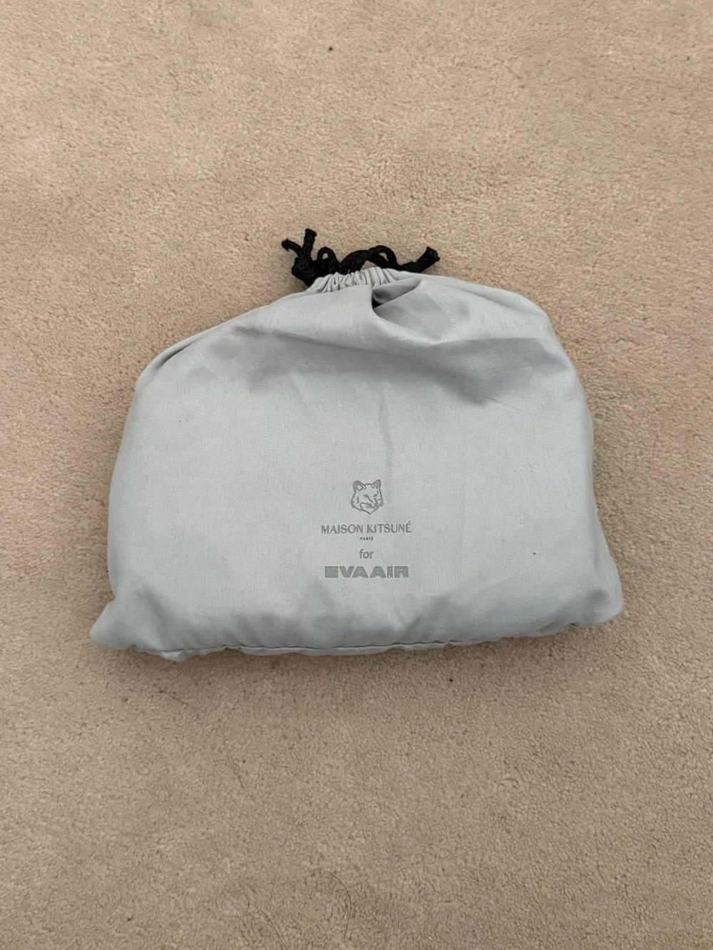 Maison Kitsuné x EVA Air Travel Set - Sage Green Monogram Crossbody Bag